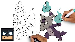 How To Draw Pokemon  Alolan Marowak [upl. by Odelia]