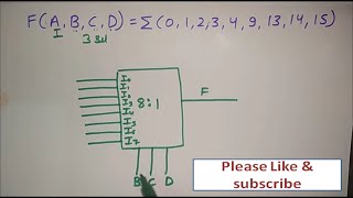 implementing boolean function using multiplexer [upl. by Eilrahc]