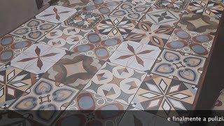 Fai da Te Tavolo con Piastrelle Homemade floor tiles table [upl. by Yznel]