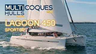 Lagoon 450 Sportop Catamaran  Boat review teaser  Multihulls World  Multicoques Mag [upl. by Naegem]