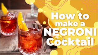 How to Make a Negroni  Cocktail Recipes [upl. by Milano883]