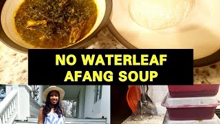 HOW TO MAKE DELICIOUS AFANG SOUP WITHOUT WATERLEAVES IN THE USA HAND LICKING NIGERIAN AFANG SOUP [upl. by Louisette]