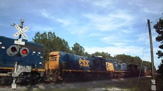 CSX Locomotive Power Move Gate Crashes On Mans Head [upl. by Sheelah]