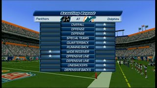 31 Team Season 01 Week 09 Dolphins vs Panthers Madden 2002 [upl. by Zerat]