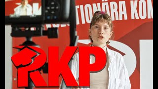 Ylva Vinberg talar på presskonferens för Revolutionära kommunistiska partiet [upl. by Frulla]