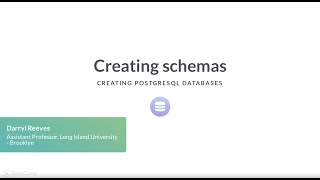 SQL Tutorial Creating schemas [upl. by Melbourne]