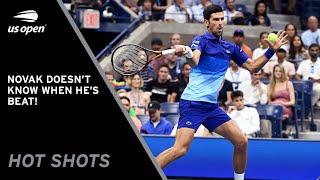 Incredible Recovery From Djokovic  2021 US Open [upl. by Aleemaj]