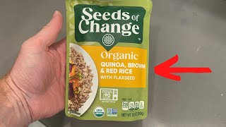 Review SEEDS OF CHANGE Organic Quinoa Brown amp Red Rice with Flaxseed Microwaveable [upl. by Nofpets]