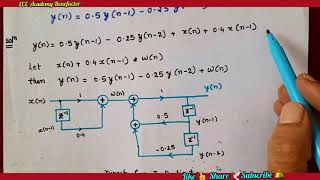 DSP  Direct Form I Realization of IIR Filter  ECE Academy Benefactor [upl. by Cardon]