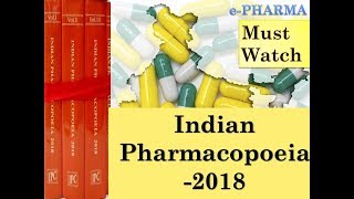 Indian Pharmacopoeia IP  2018 [upl. by Winifred]