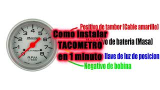 COMO INSTALAR TACOMETRO en 1 minuto [upl. by Lalla]