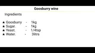 how to make a gooseberry wine [upl. by Coussoule357]