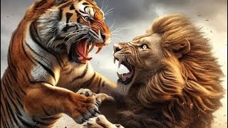 Lion versus tiger the epic battle 🔥tiger lion facts shorts [upl. by Hailat]