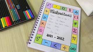 Nueva carátula de MATEMÁTICAS para tu cuaderno [upl. by Lletnuahs]