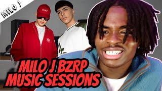 Canadian Reacts to MILO J  BZRP Music Sessions 57  Spanish Subtitles [upl. by Romalda]