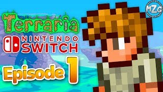 Terraria Nintendo Switch Gameplay Walkthrough  Part 1  Awesome First Day Building Our House [upl. by Calen]