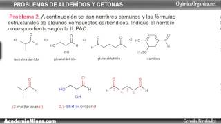 Problema 2 Nomenclatura de aldehídos y cetonas [upl. by Shank]