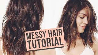 Messy Waves Hair Tutorial  MeganBatoon [upl. by East]