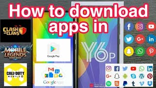 How to download apps in HUAWEI Y6P [upl. by Josepha]