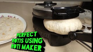 How to make rotis in a roti maker tortilla maker How to use a roti makerflat bread maker [upl. by Cormack]