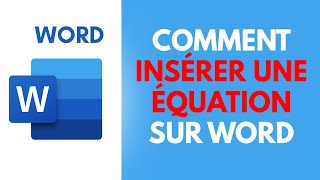 Comment INSÉRER UNE ÉQUATION Formation Word Gratuite [upl. by Ramsey]