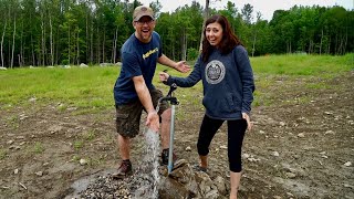 We DID IT High Water Pressure at Our DIY GRAVITY FED Water SYSTEM with NO ELECTRICITY [upl. by Avie471]