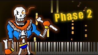 Disbelief Papyrus · Phase 2 ▶ Synthesia  Piano [upl. by Anaeda]