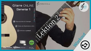 Lektion 2  quotCounting Loudquot  Gitarre ONLINE Elementar 1 [upl. by Ennahs625]