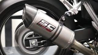 SCProject Oval Exhaust for Honda CB500F  CB500X  CBR500R [upl. by Reivaxe556]