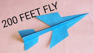 How to make easy paper Airplane in 2 minutes  origami paper plane craft ideas 200 feet fly up [upl. by Nibram140]