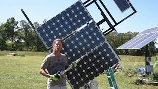 DIY solar tracker How to build a professional off grid solar tracker for 100 Living off grid [upl. by Eellek281]