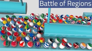 Countryballs Marble Race 3D  Battle of Regions [upl. by Aihsirt]