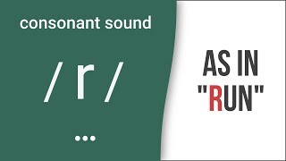 Consonant Sound  r  as in quotrunquot American English Pronunciation [upl. by Gefen]