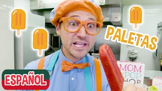 Blippi hace paletas de frutas  Aprenda a comer saludablemente para los niños  Videos educativos [upl. by Muldon]