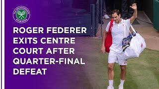 Roger Federer Exits Centre Court After Hubert Hurkacz Defeat  Wimbledon 2021 [upl. by Fagen78]