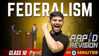 Federalism  10 Minutes Rapid Revision  Class 10 Civics 202324 [upl. by Mic]