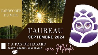 ♉️ TAUREAU  Septembre2024 • Taroscope mensuel • Y a pas de hasard 😉 [upl. by Nileuqaj]