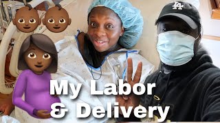 BIRTH VLOG Identical Twins Labor amp Delivery first time mom [upl. by Corenda566]