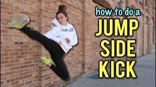 HOW TO DO A JUMP SIDE KICK  Samery Moras Taekwondo [upl. by Esinrahs]