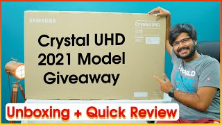 Samsung Crystal 4K Pro 2021 Model 50 Inch LED TV Unboxing and Giveaway  Samsung AUE60AUE70AU8000 [upl. by Ibib553]