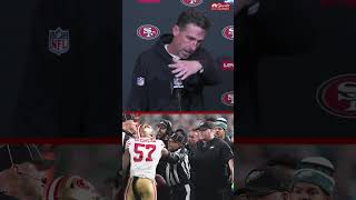 Kyle Shanahan “can’t believe” Eagles head of security put his hands on Dre Greenlaw 😳  NBCSBA [upl. by Millisent387]