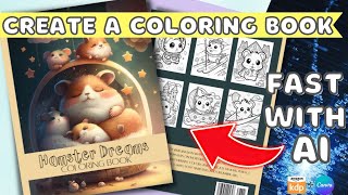 How to make a Coloring Book FAST with AI  Amazon KDP Tutorial with ChatGPT Midjourney AI and Canva [upl. by Ednihek552]