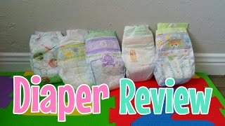 Diaper Review 2016  Huggies Pampers amp Luvs [upl. by Elleinahc476]