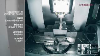 SQUAREWORX® M  Square shoulder slotting and chamfering milling  12358  60CrMoV185 [upl. by Durrell908]