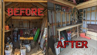 How to Organize a Shed  DIY 5 Tips [upl. by Annatsirhc]