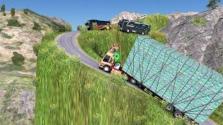 Overloaded Trailer  the most dangerous road  Euro Truck Simulator 2 [upl. by Lyell]