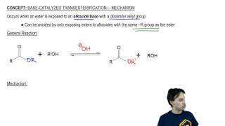 Base Catalyzed Transesterification General Reaction [upl. by Atinehc]