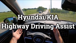 DEMO Hyundai and Kia Highway Driving Assist on Highway and Interstate [upl. by Lombardi]