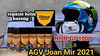 Repaint helm full face NHK GP 1000 ala AGV Joan Mir 2021 [upl. by Enineg]