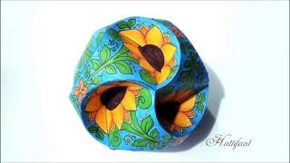 Hattifant  How Fairies make Sunflower Triskele Paper Globes [upl. by Filippa]